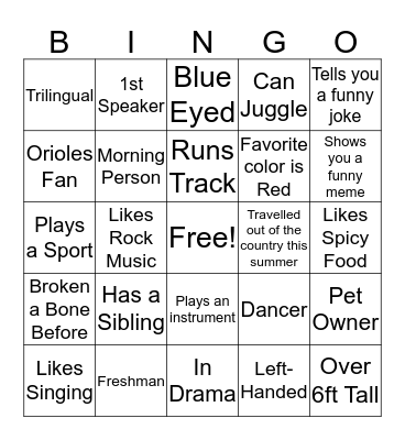 Debate Bonding Bingo! Bingo Card