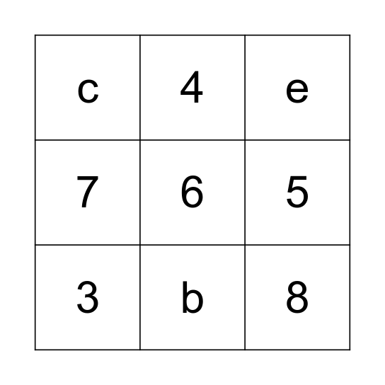 Brooch Bingo Test Bingo Card