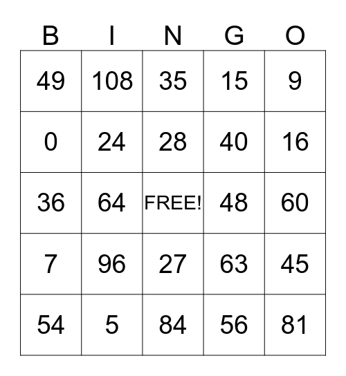 Takis Bingo Card