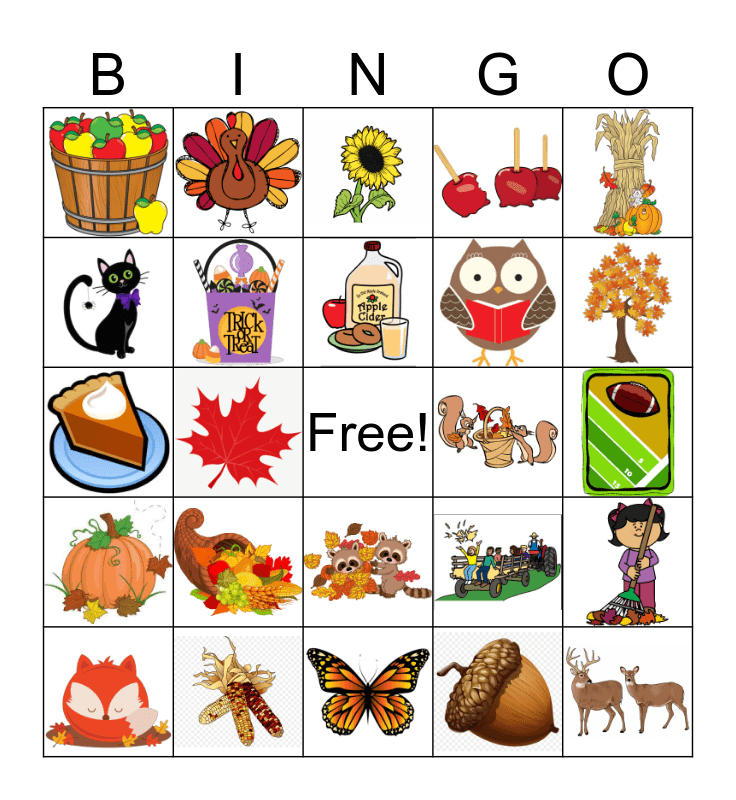 Fall Bingo Printable