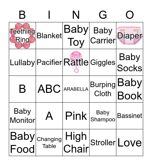 ARABELLA SIP and SEE BINGO Card