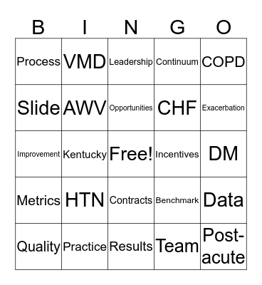 Friday Bingo Card
