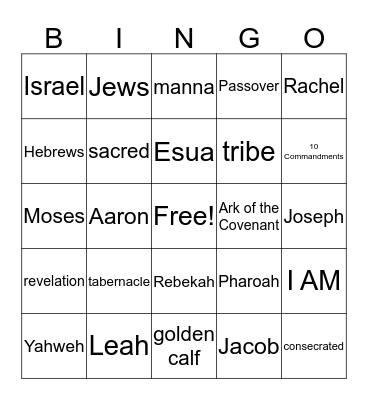 Chaper 4 - 10 Bingo Card