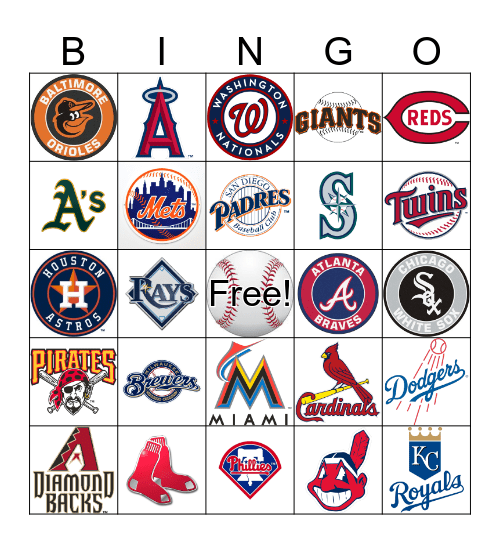 BASEBALL BINGO Card