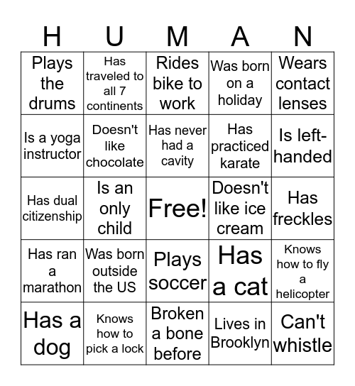 Bingo Card