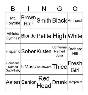 LETS GO Bingo Card