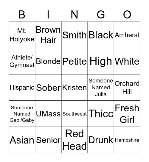 LETS GO Bingo Card