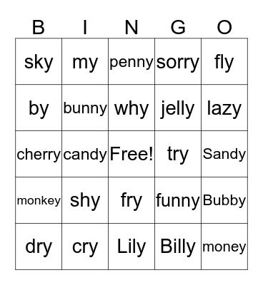 y rules Bingo Card