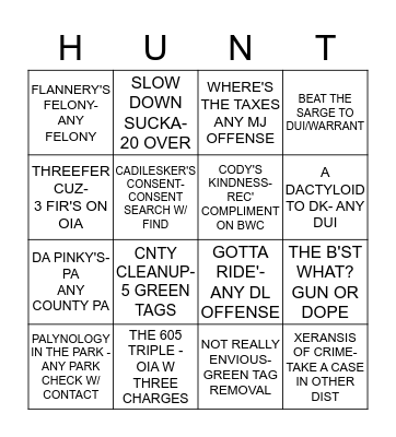 FLANNERY'S FACINOROUS Bingo Card