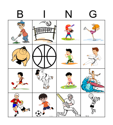 スポーツ Sport Bingo Card