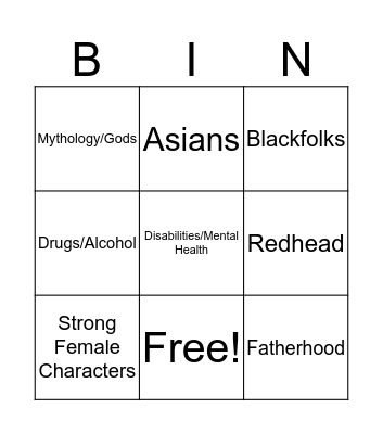 TV Bingo Card