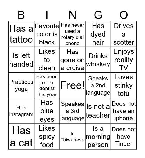 MURDER BOAT PARTY BINGO Card