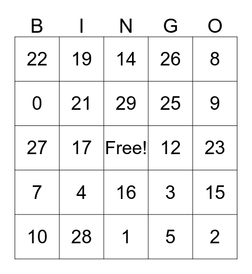 FALL FEST BINGO Card