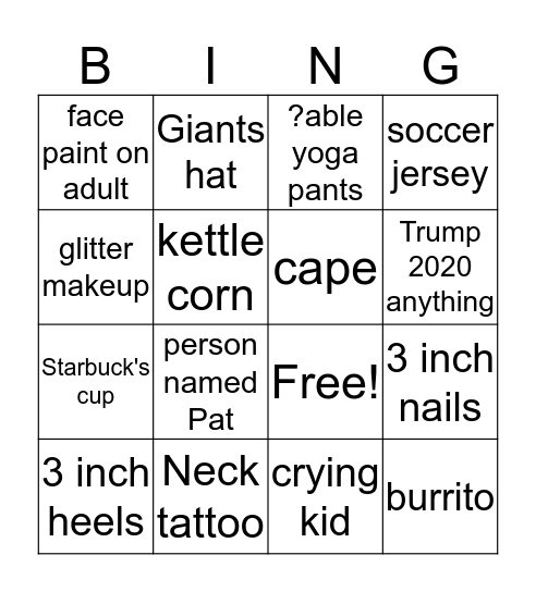 Pumpkin Fest Fun Bingo Card