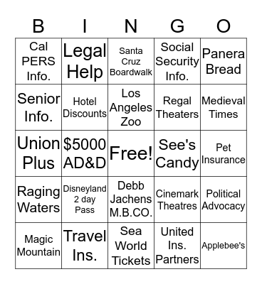 CSEA Benefit Bingo Card