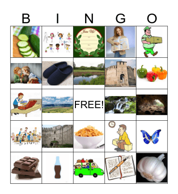 Vocabulary Bingo Card