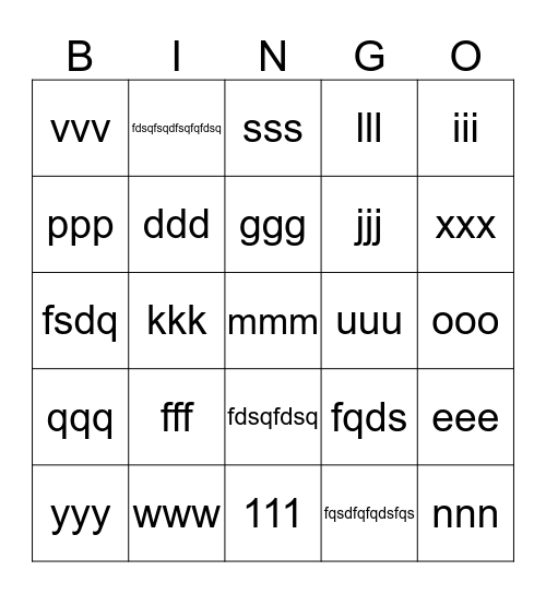 Stemming bingo! Bingo Card