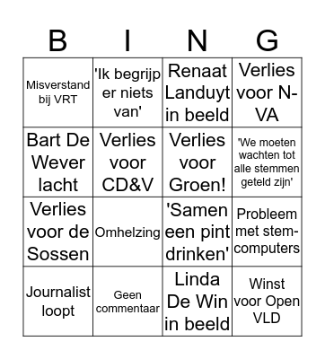 Goede stemming! Bingo Card
