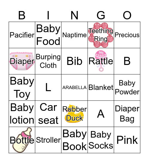 ARABELLA SIP AND SEE BINGO Card