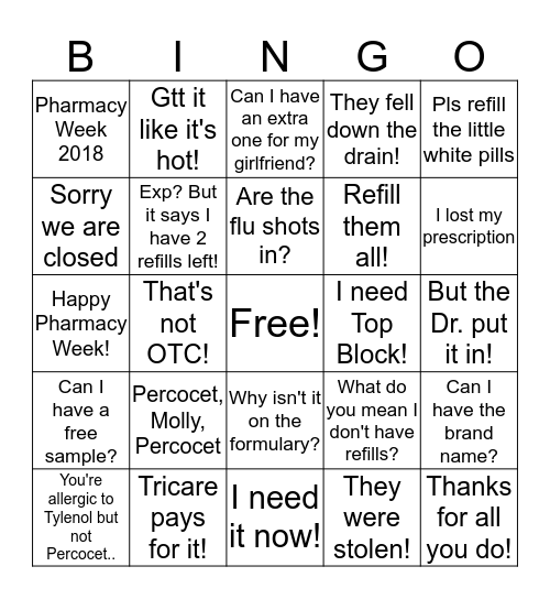 Things They Say! Bingo Card