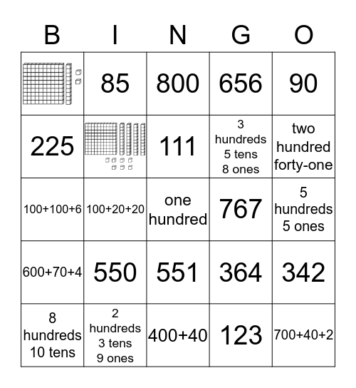 Math Bingo Card