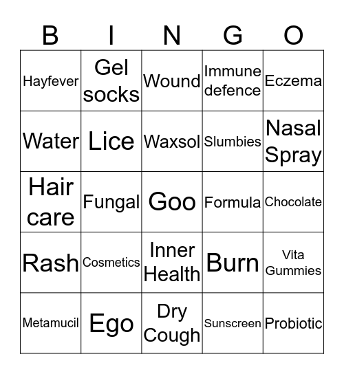 Bingo Bonanza Bingo Card