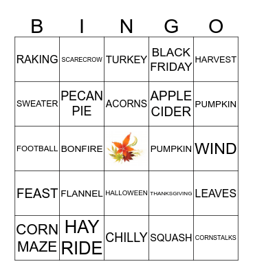 FALL Bingo Card