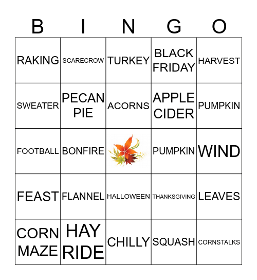 FALL Bingo Card