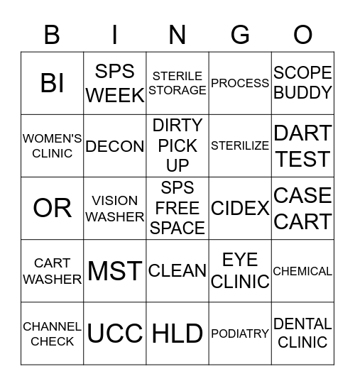 SPS WEEK BINGO MANIA Bingo Card