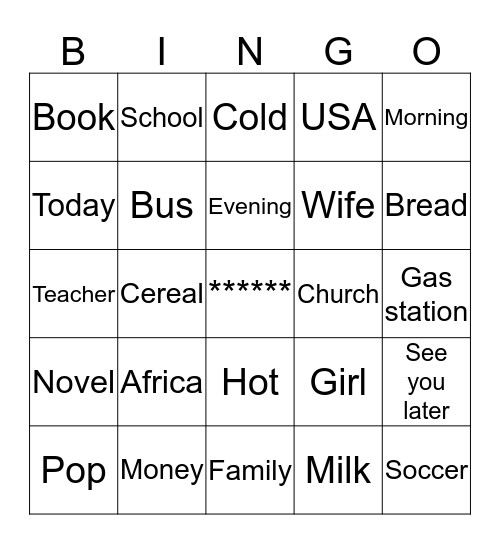 Wiz bingo! Bingo Card