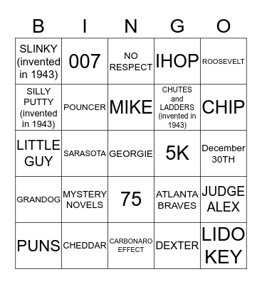 HAPPY 75TH BIRTHDAY! Bingo Card