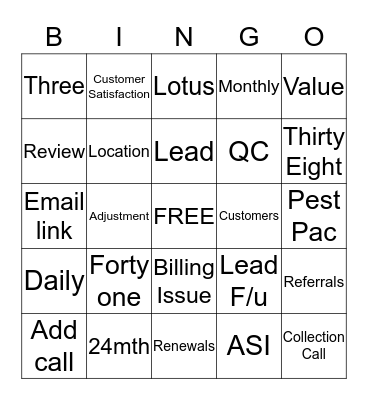 CSRs RCOK!!! Bingo Card