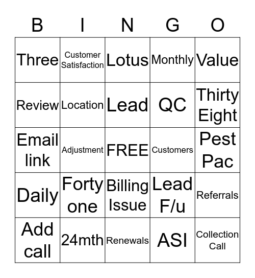 CSRs RCOK!!! Bingo Card
