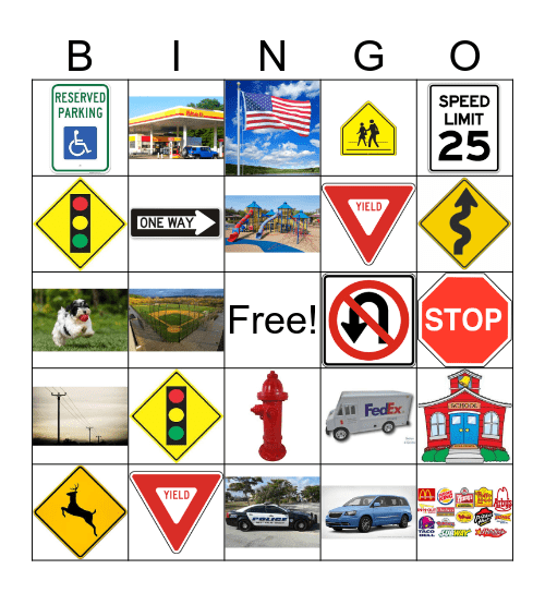 Car Bingo Card