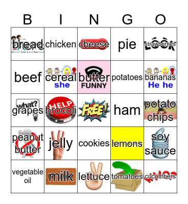 Sight Words Bingo Card