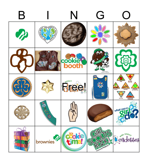 Girl Scout Bingo Card