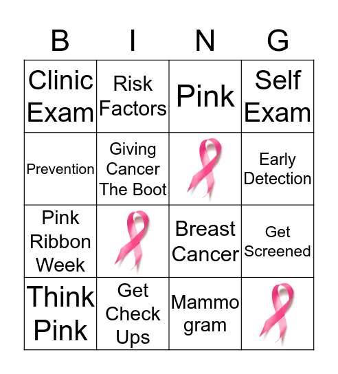 Giving Cancer The Boot Bingo Card