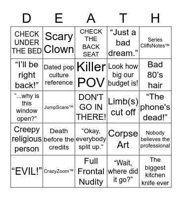 Round 1 Bingo Card