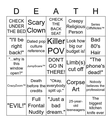 Round 1 Bingo Card