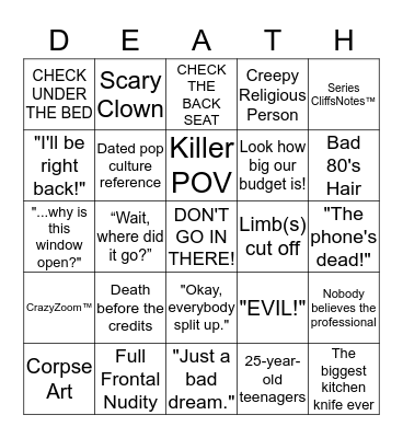 Round 1 Bingo Card