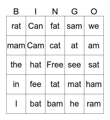 Camden  10/15/18 Bingo Card