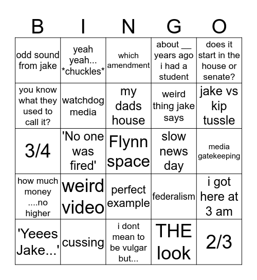 flyngo Bingo Card