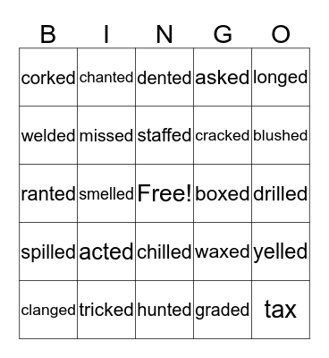 -ed Bingo Card