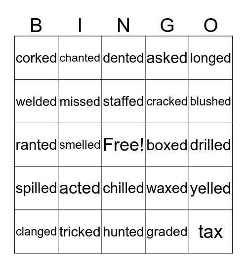 -ed Bingo Card