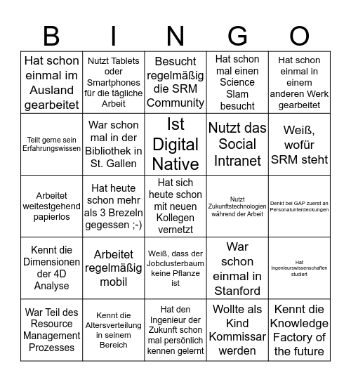 Digital Bingo Card