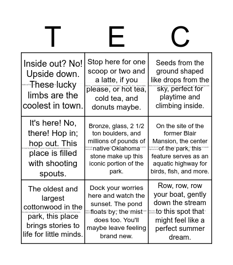 Operation Treasure Hunt (Modified) Bingo Card