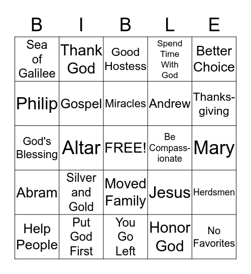 Getting Along Bingo Card
