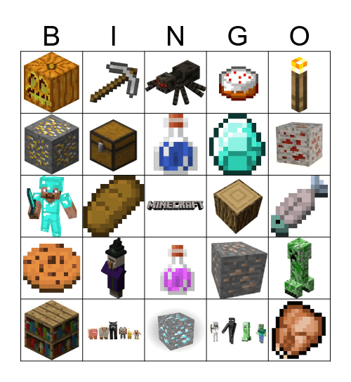 minecraft bingo free printable