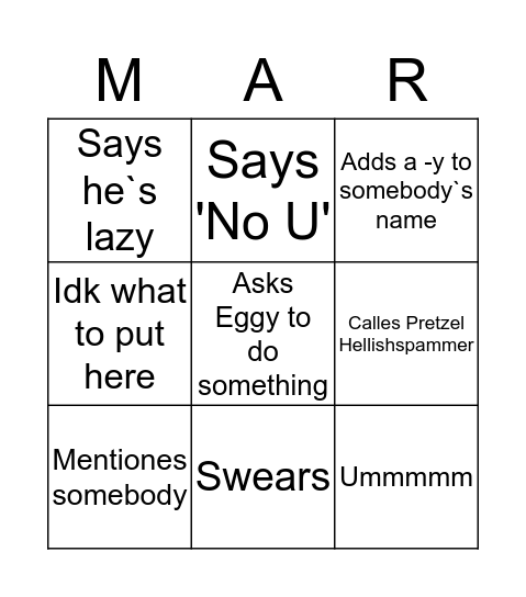 MARHIME BINGO Card