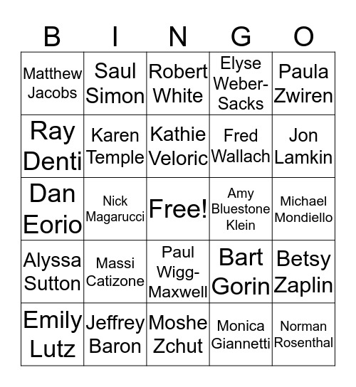 BNI Bingo Card
